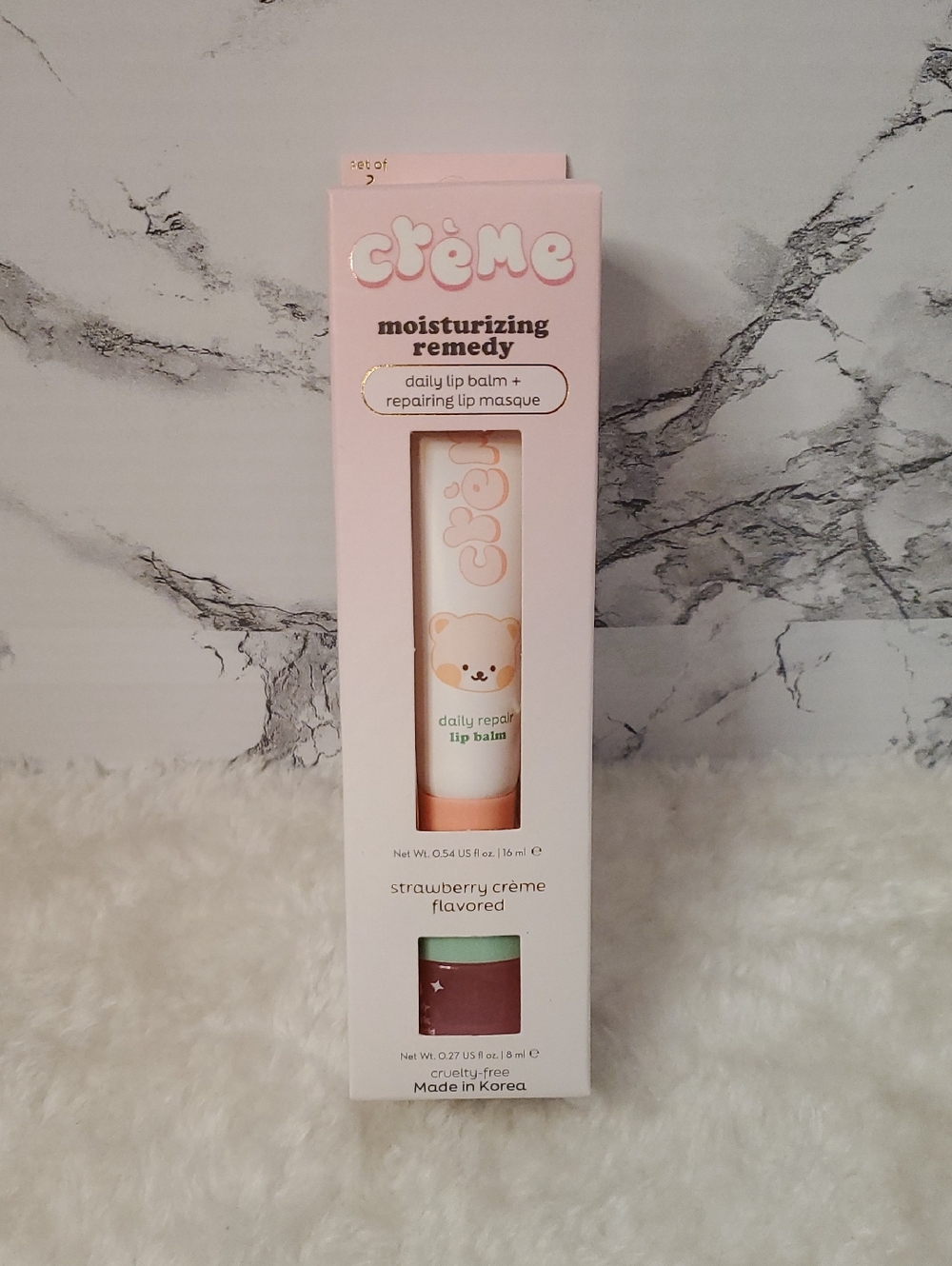 Crème Moisturizing Remedy Daily Repair Lip Balm - Strawberry Crème (Pink) NWT